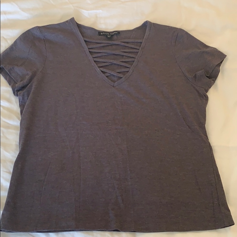 Boston Proper Criss Cross Tee Size M